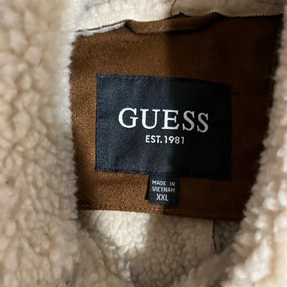 GUESS Men's Brown Winter Coat